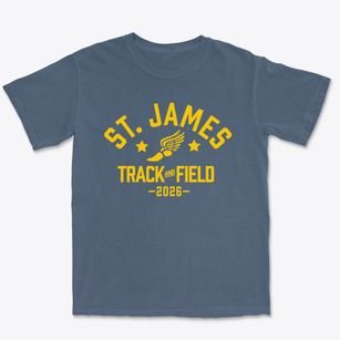 Saint James Lutheran School Track and Field Premium Heavyweight T-shirt