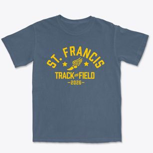 Saint Francis Of Assisi School Track and Field Premium Heavyweight T-shirt