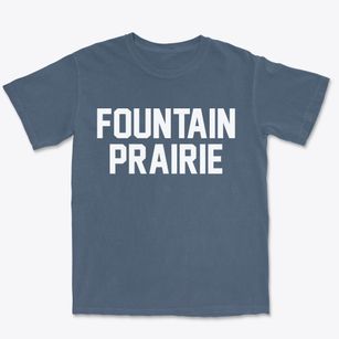 Fountain Prairie Wisconsin Classic Block Premium Heavyweight T-shirt