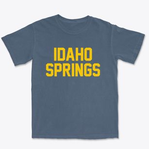 Idaho Springs Colorado Classic Block Premium Heavyweight T-shirt