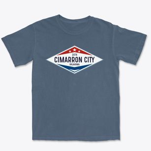 Cimarron City Oklahoma Diamond Star Premium Heavyweight T-shirt