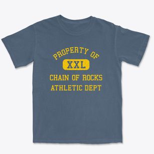 Chain Of Rocks Missouri Athletic Dept Premium Heavyweight T-shirt