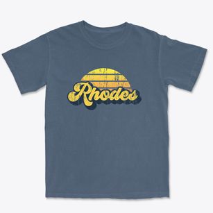 Rhodes Iowa Sublime Sunset Premium Heavyweight T-shirt