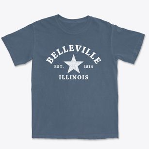 Belleville Illinois Star Premium Heavyweight T-shirt