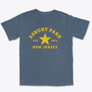 Asbury Park New Jersey Star Premium Heavyweight T-shirt