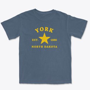 York North Dakota Star Premium Heavyweight T-shirt