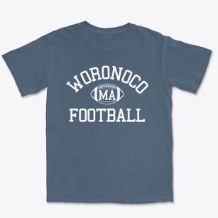 Woronoco Massachusetts Football Premium Heavyweight T-shirt