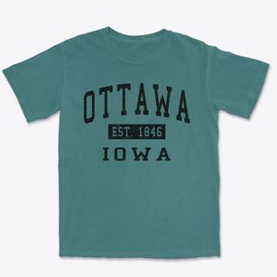 Ottawa Iowa Classic Established Premium Heavyweight T-shirt