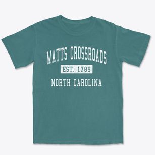 Watts Crossroads North Carolina Classic Established Premium Heavyweight T-shirt