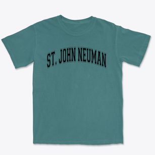 St John Neuman Parish Varsity Arch Premium Heavyweight T-shirt