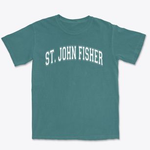 Saint John Fisher School Varsity Arch Premium Heavyweight T-shirt