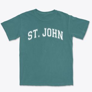 Saint John The Evangelist School Varsity Arch Premium Heavyweight T-shirt