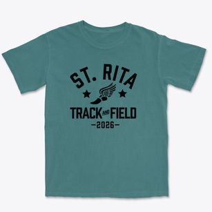 St Rita Parish Track and Field Premium Heavyweight T-shirt
