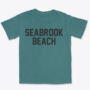 Seabrook Beach New Hampshire Classic Block Premium Heavyweight T-shirt