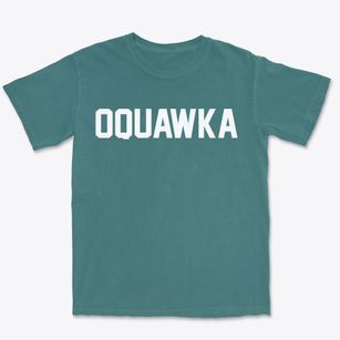 Oquawka Illinois Classic Block Premium Heavyweight T-shirt