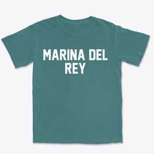 Marina Del Rey California Classic Block Premium Heavyweight T-shirt