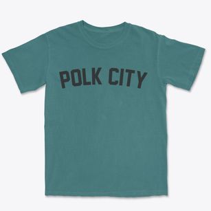 Polk City Iowa Classic Curve Premium Heavyweight T-shirt