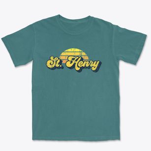 St. Henry Ohio Sublime Sunset Premium Heavyweight T-shirt