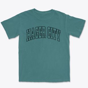 Hager City Wisconsin Trendy Block Premium Heavyweight T-shirt