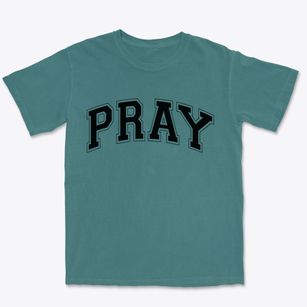 Pray Montana Varsity Premium Heavyweight T-shirt