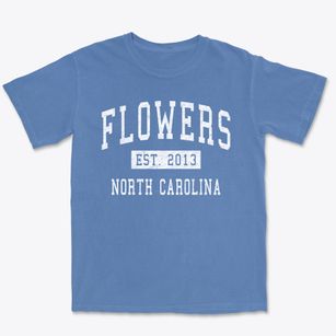 Flowers North Carolina Classic Established Premium Heavyweight T-shirt