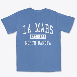 La Mars North Dakota Classic Established Premium Heavyweight T-shirt