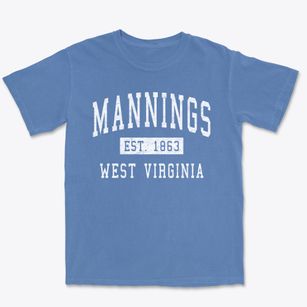 Mannings West Virginia Classic Established Premium Heavyweight T-shirt