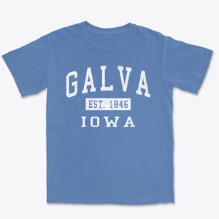 Galva Iowa Classic Established Premium Heavyweight T-shirt