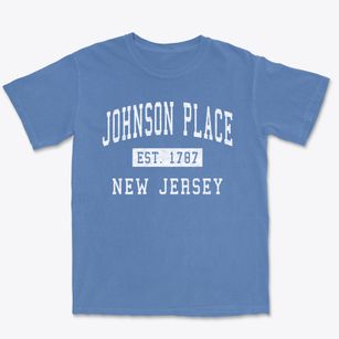 Johnson Place New Jersey Classic Established Premium Heavyweight T-shirt