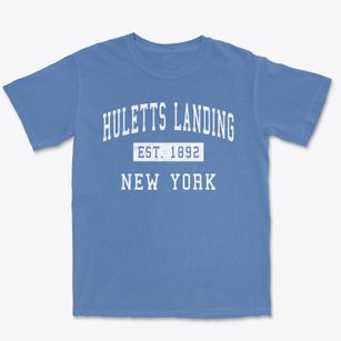 Huletts Landing New York Classic Established Premium Heavyweight T-shirt