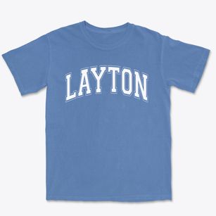Layton Elementary School Varsity Arch Premium Heavyweight T-shirt