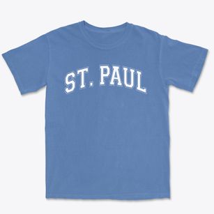 Saint Paul Lutheran School Varsity Arch Premium Heavyweight T-shirt
