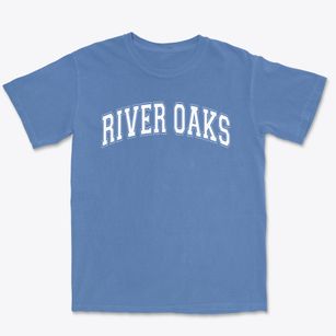 River Oaks Charter School Varsity Arch Premium Heavyweight T-shirt