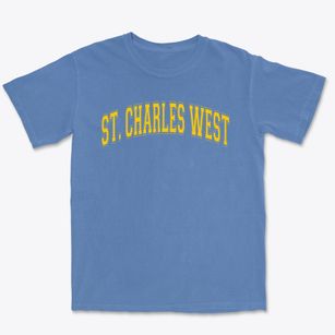 Saint Charles West High School Varsity Arch Premium Heavyweight T-shirt