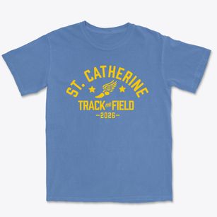 St Catherine Of Sienna Parish Track and Field Premium Heavyweight T-shirt