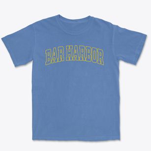 Bar Harbor Maine Trendy Block Premium Heavyweight T-shirt