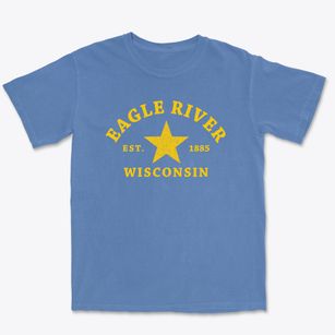 Eagle River Wisconsin Star Premium Heavyweight T-shirt
