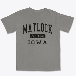 Matlock Iowa Classic Established Premium Heavyweight T-shirt