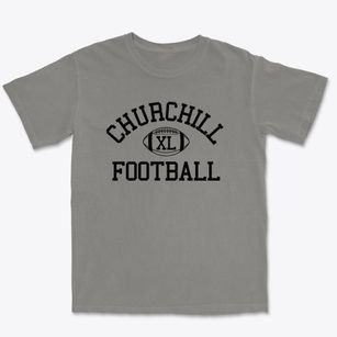 Churchill Junior High School Classic Football Premium Heavyweight T-shirt