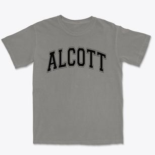 Louisa May Alcott Elementary School Varsity Arch Premium Heavyweight T-shirt