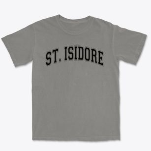 Saint Isidore School Varsity Arch Premium Heavyweight T-shirt
