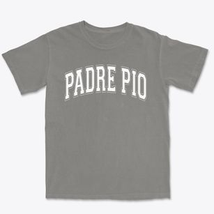 Padre Pio Academy Varsity Arch Premium Heavyweight T-shirt