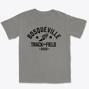 Bosqueville Elementary School Track and Field Premium Heavyweight T-shirt