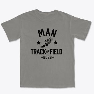 Man High School Track and Field Premium Heavyweight T-shirt