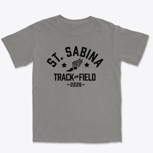 St. Sabina Academy Track and Field Premium Heavyweight T-shirt