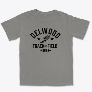 Delwood Elementary School Track and Field Premium Heavyweight T-shirt