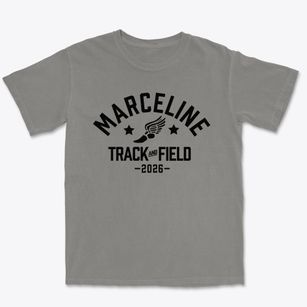 Marceline Middle/high School Track and Field Premium Heavyweight T-shirt