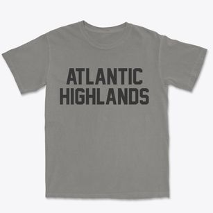 Atlantic Highlands New Jersey Classic Block Premium Heavyweight T-shirt