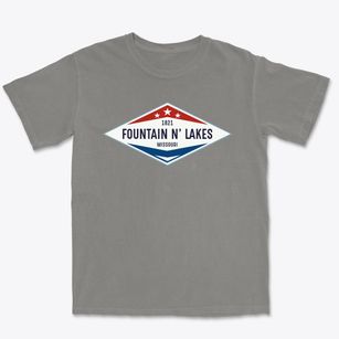 Fountain N' Lakes Missouri Diamond Star Premium Heavyweight T-shirt