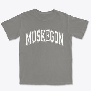 Muskegon Michigan Varsity Premium Heavyweight T-shirt